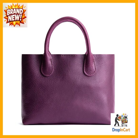 Full Grain Leather Crossbody Bag with Carrying Handles Minimal Chic Everyday